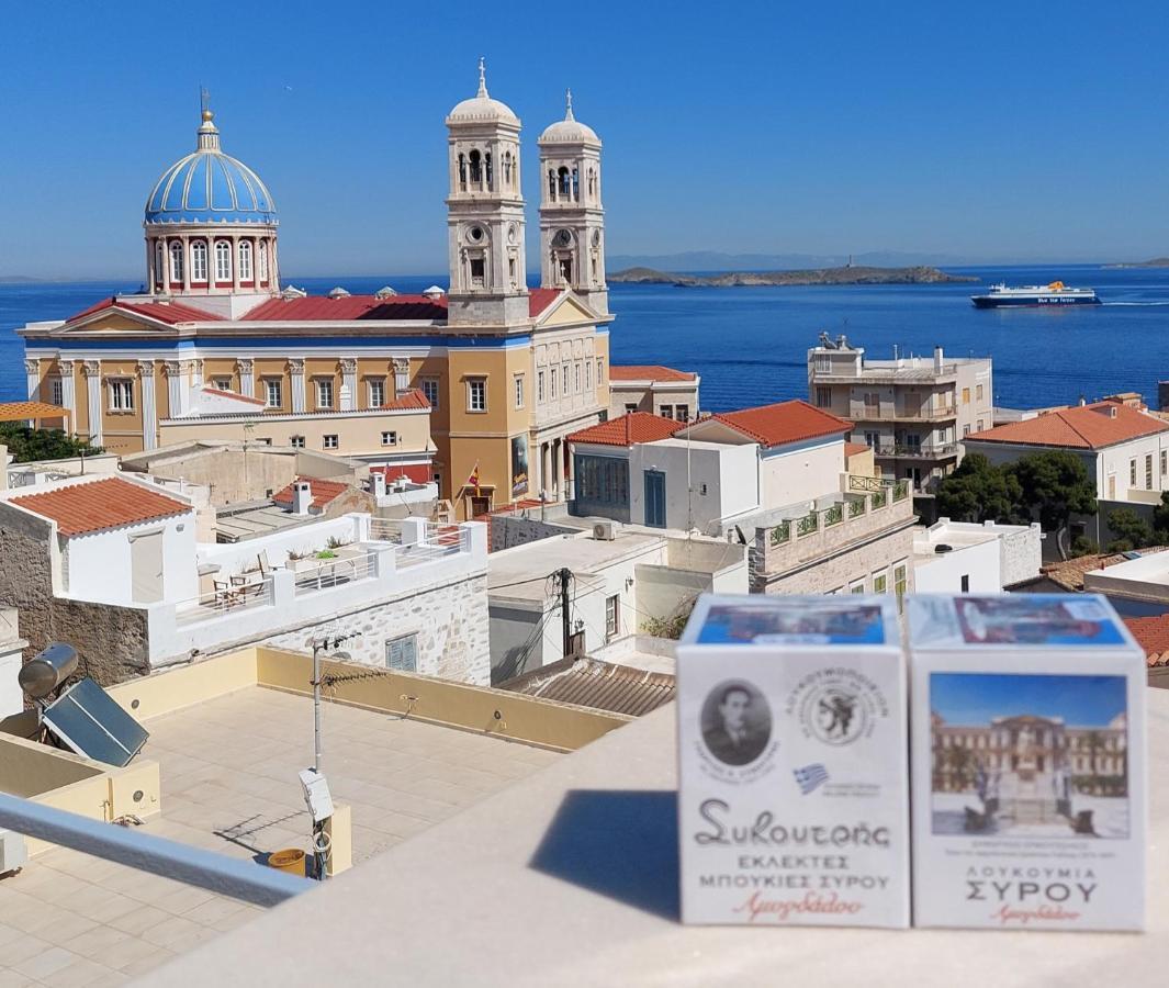 Hermes Penthouse Ermoupoli Bagian luar foto