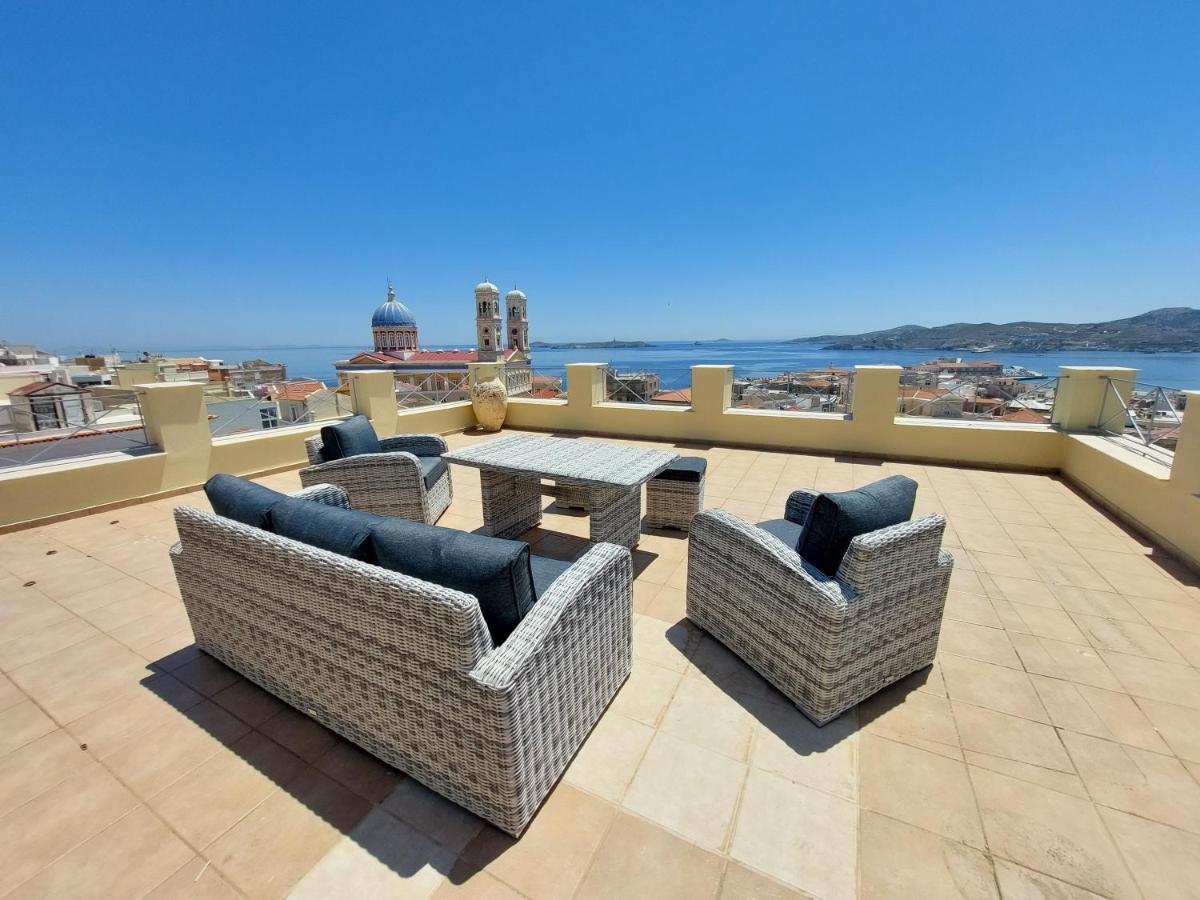 Hermes Penthouse Ermoupoli Bagian luar foto